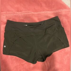 Lululemon Athletica Dark Green Athletic Shorts
